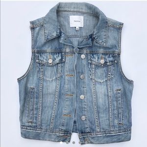 Aritzia Talula Blue Denim Vest